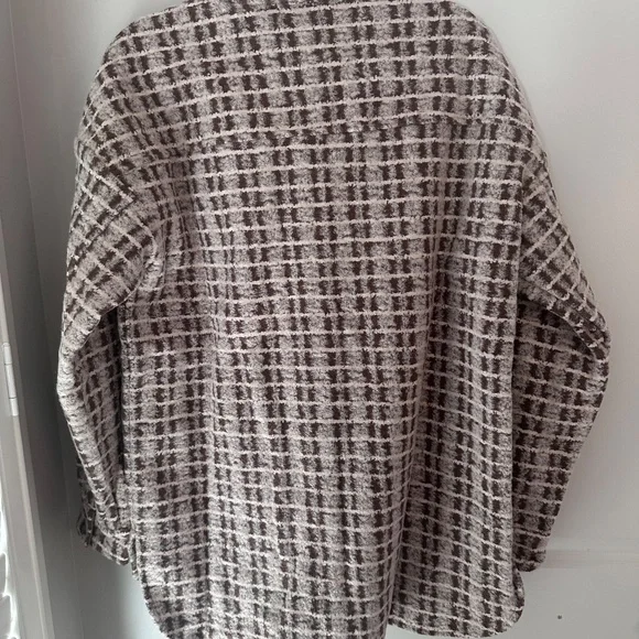 ❄️ NWT 🤎 Hem & Thread Cozy Plaid Shacket 🤎 Size Large - Picture 5 of 8